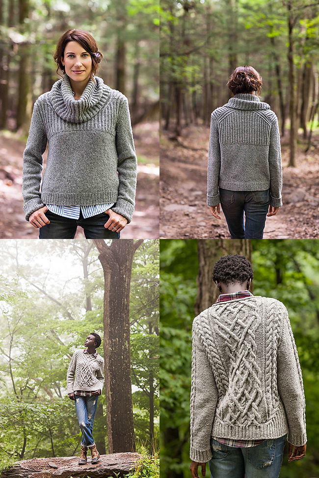 Oshima and Stonecutter sweater knitting patterns from BT Fall 13